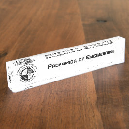 Placa De Nombre Unión de ingenieros enojados