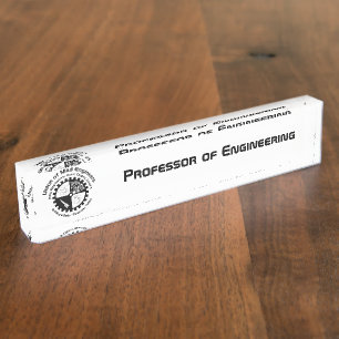 Placa De Nombre Unión de ingenieros enojados