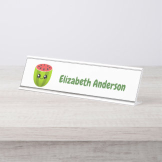 Placa De Nombre Uno en un melón
