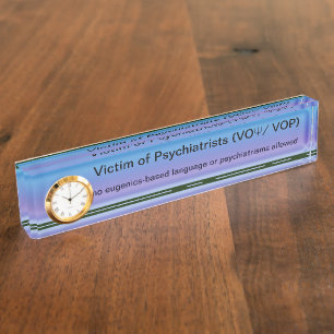 Placa De Nombre Víctimas del recordatorio del escritorio de los