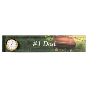 Placa De Nombre Viejo Carro Número Uno Papá