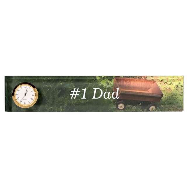 Placa De Nombre Viejo Carro Número Uno Papá (Anverso)