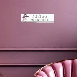 Placa De Nombre Vintage Art Deco Moda Nombre Plate