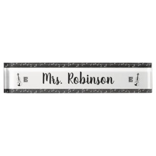 Placa De Nombre Viola Alto Clef
