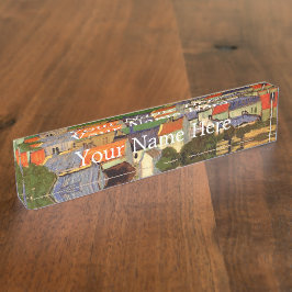 Placa De Nombre Vista de Auvers Vincent van Gogh.