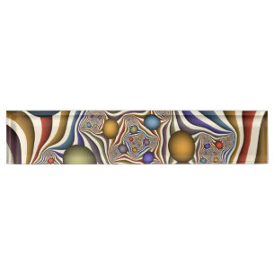 Placa De Nombre Volando hacia arriba, colorido y moderno abstracto