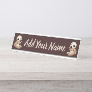 Placa De Nombre Voodoo Doll Personalizado enamorado