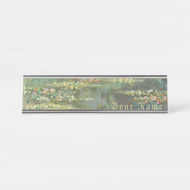 Placa De Nombre Water Lily Pond Claude Monet (Anverso)
