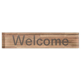 Placa De Nombre Welcome color wood art