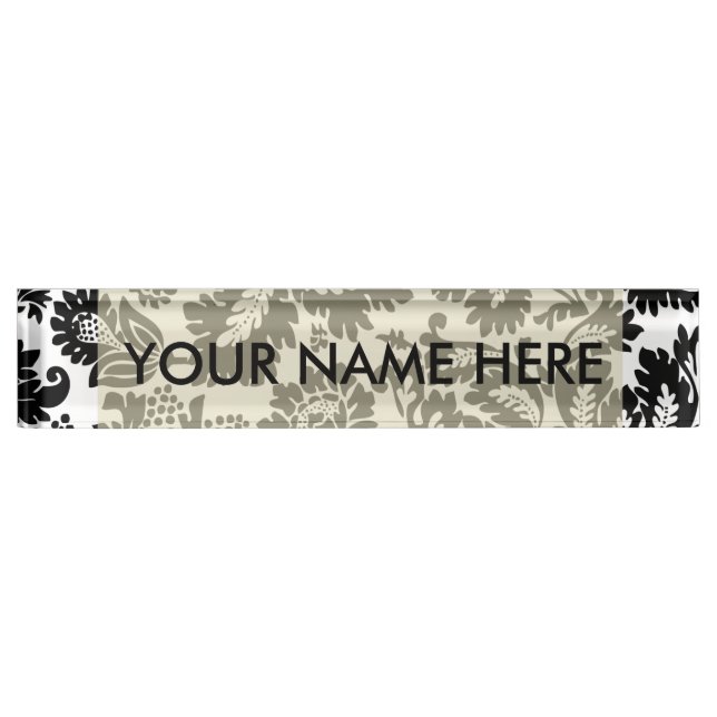 Placa De Nombre William Morris Venetian Damask Brocade (Anverso)