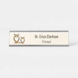 Placa De Nombre Wise Owl Principal