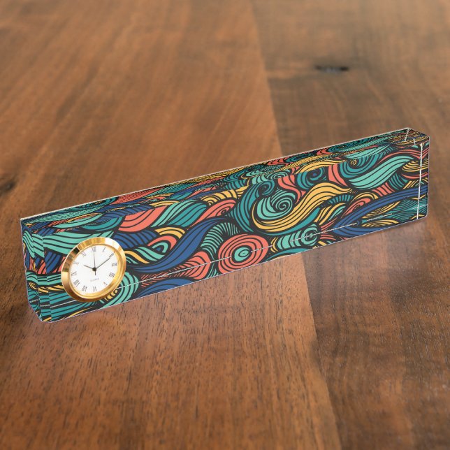 Placa De Nombre Wool Topped paisley (Lateral)