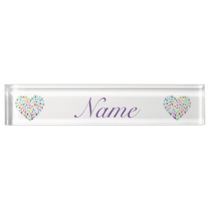 Placa De Nombre Yoga Poses Heart Thunder_Cove