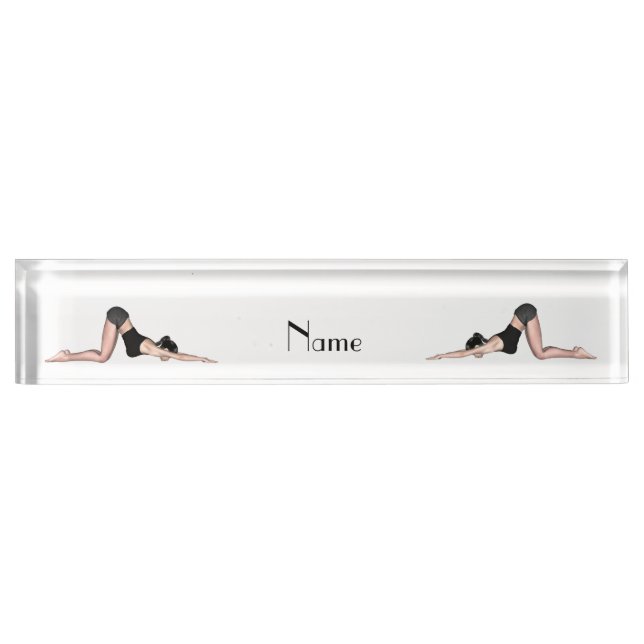 Placa De Nombre Yoga Poses Thunder_Cove (Anverso)