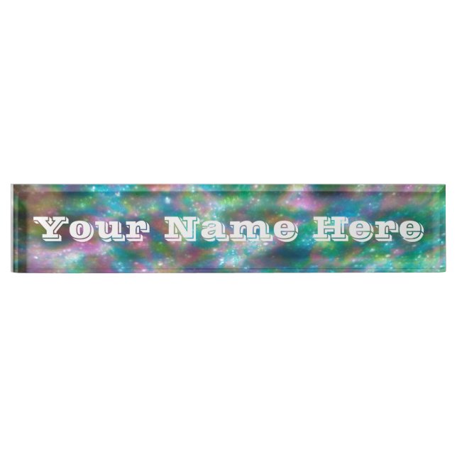 Placa de nombres de escritorio colorida (Anverso)