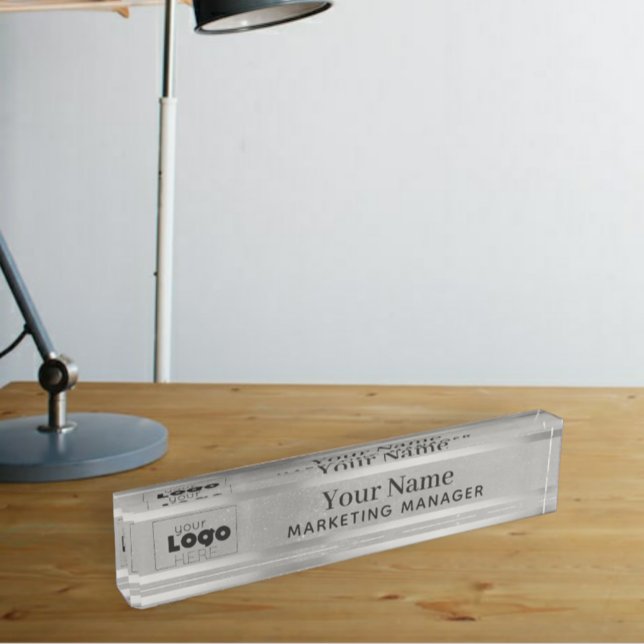 Placa de nombres de escritorio de acero plateado c (Subido por el creador)
