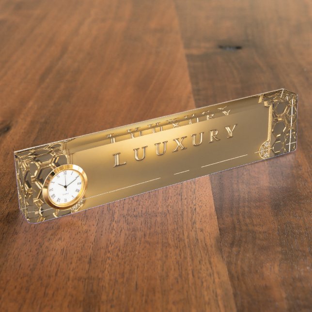 Placa de nombres de escritorio de lujo (Lateral)