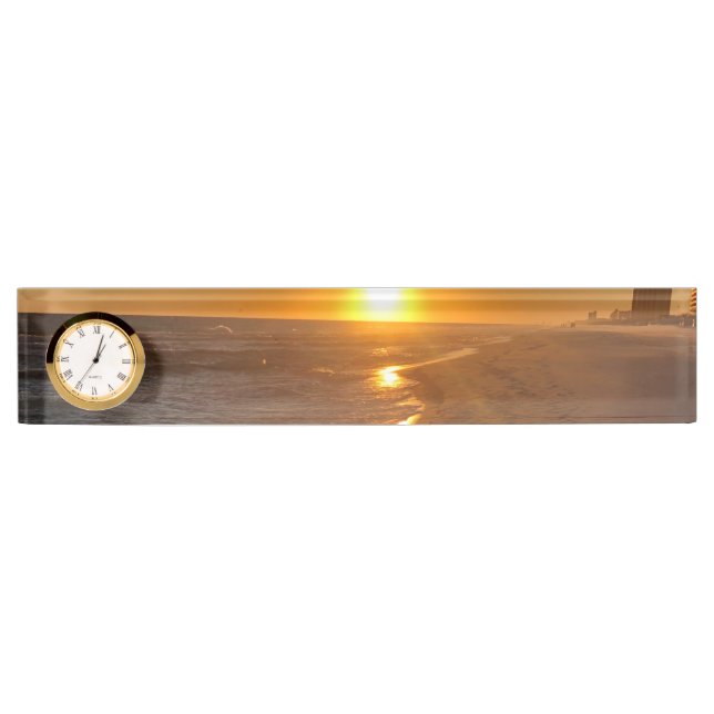 Placa de nombres de escritorio de puesta de sol (Anverso)