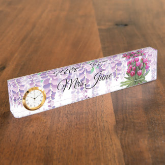 Placa de nombres de escritorio del profesor