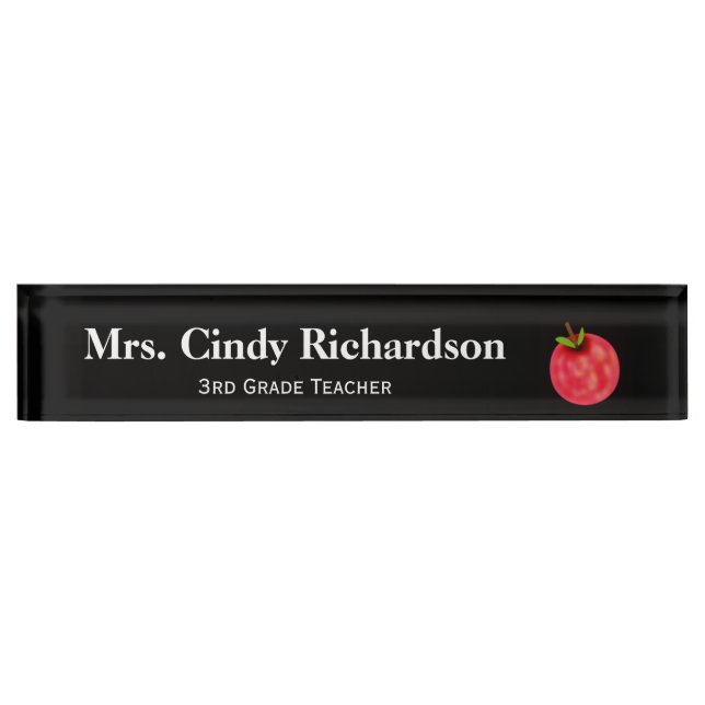 Placa de nombres de escritorio del profesor (Anverso)