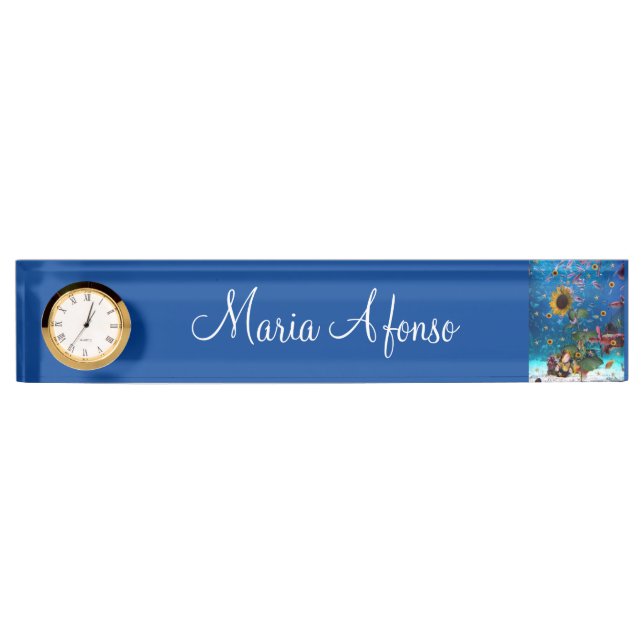 Placa de nombres de mostrador de pescado del océan (Anverso)