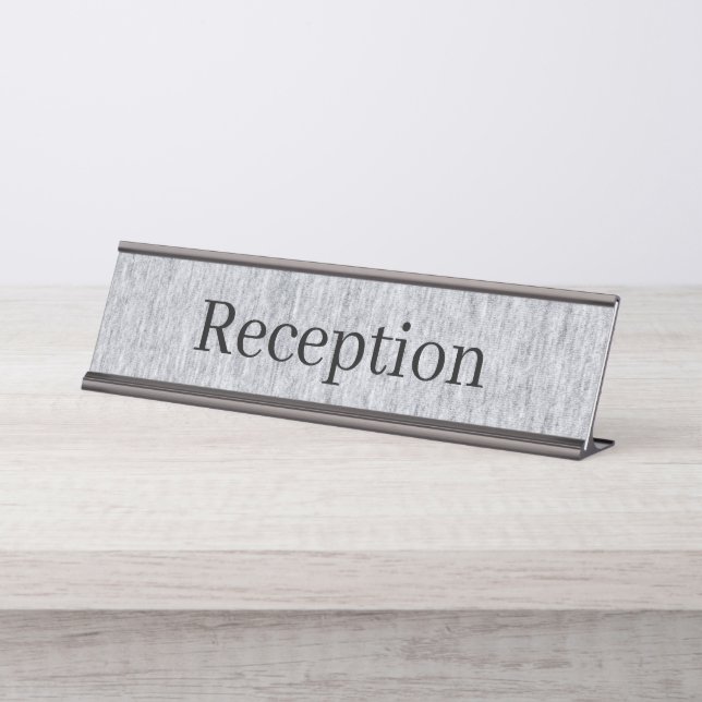 Placa de nombres de mostrador de recepción (Anverso)