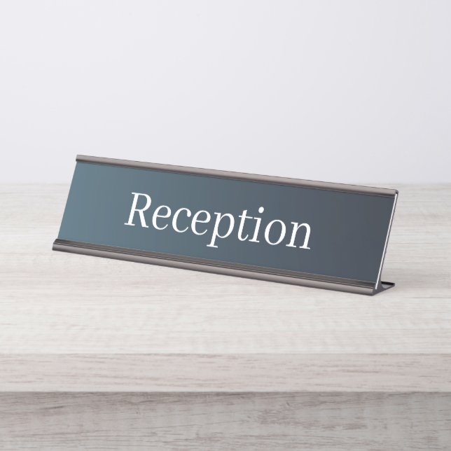 Placa de nombres de mostrador de recepción (Anverso)