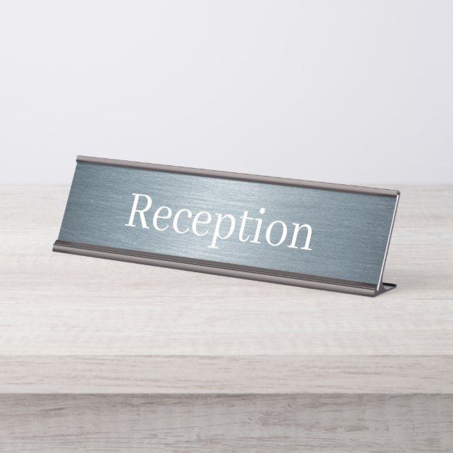 Placa de nombres de mostrador de recepción (Anverso)