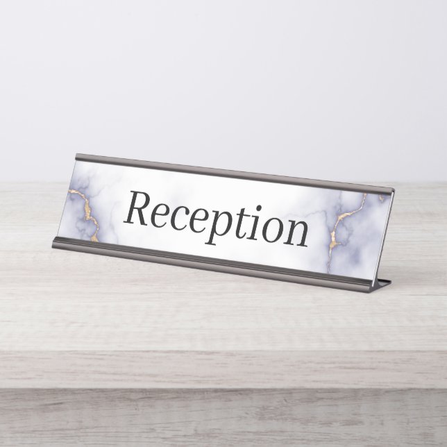 Placa de nombres de mostrador de recepción (Anverso)