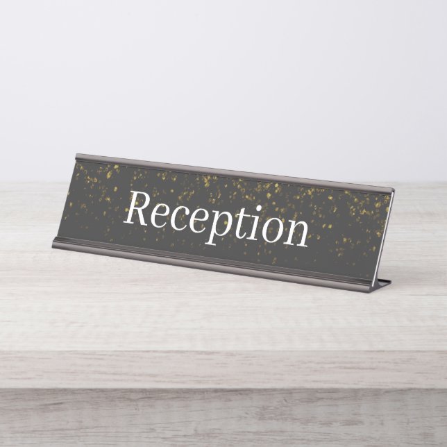 Placa de nombres de mostrador de recepción (Anverso)