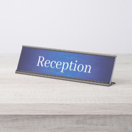 Placa de nombres de mostrador de recepción