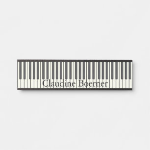 Placa de nombres de teclado para piano