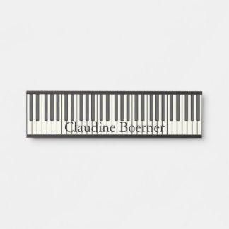 Placa de nombres de teclado para piano