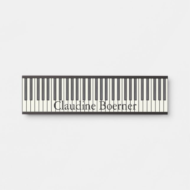 Placa de nombres de teclado para piano (Anverso)