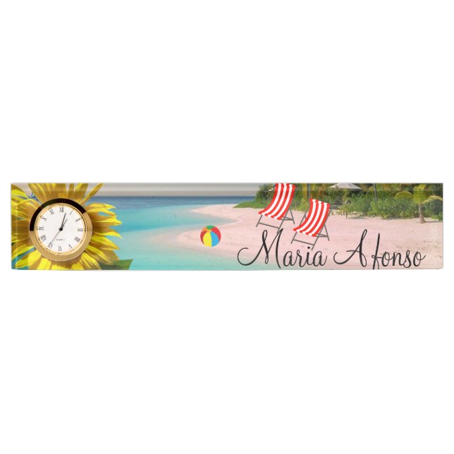 Placa de nombres para el mostrador de playa del gi (Anverso)