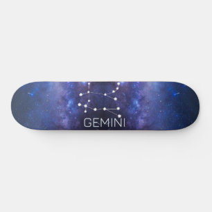 Placa de patineta con estrella de Gemini