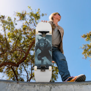 Placa de patineta temática Wolf