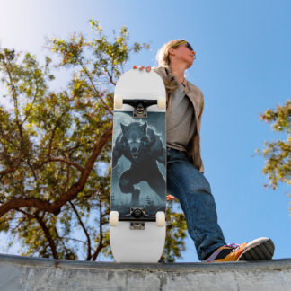 Placa de patineta temática Wolf