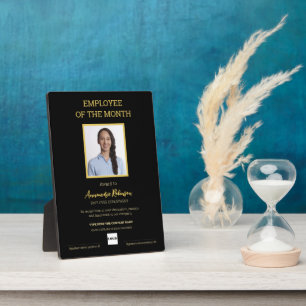 Placa de premio del logo del empleado del mes