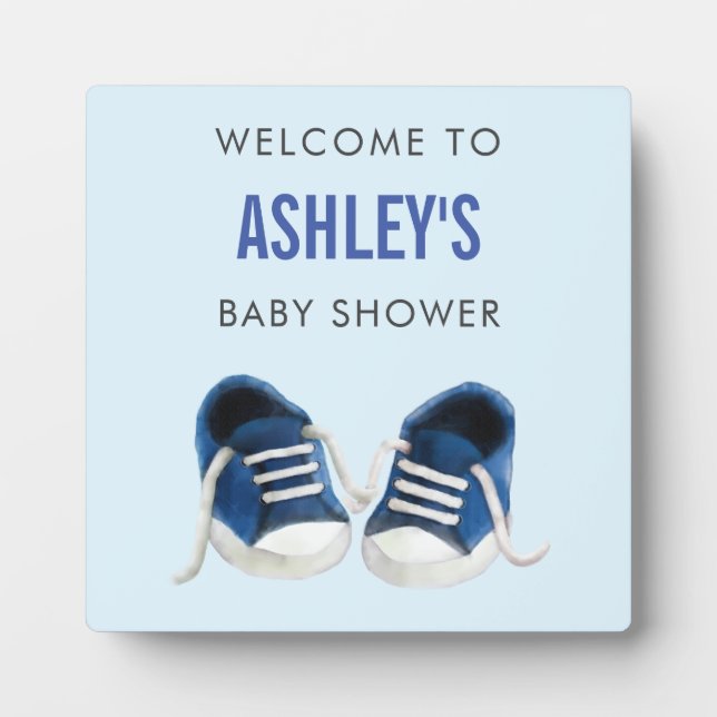 Placa de signos de bienvenida de Baby Shower para  (Frente)