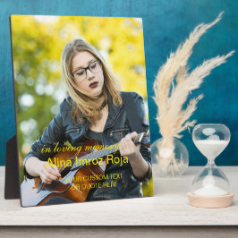 Placa de Sobremesa con Foto y Texto Personalizado