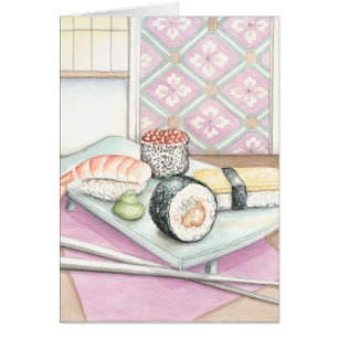 Placa de sushi surtido con palillos