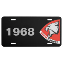 Placa de Team Cougar 1968