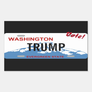 placa de Washington Vote a Trump pegatina personal