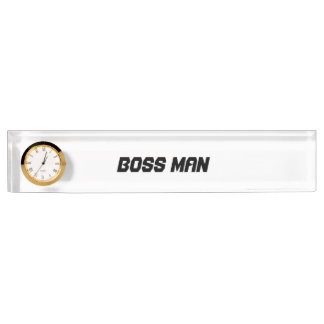 Placa del escritorio del hombre de Boss