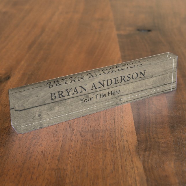 Placa del nombre de la mesa para la apariencia de  (Lateral)