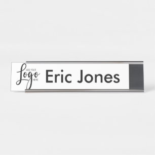 placa del nombre de oficina del empleado del logot