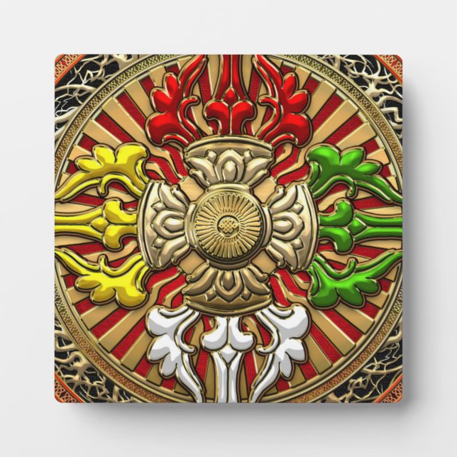 Placa Expositora [100] Dorje Mandala doble tibetano (Frente)