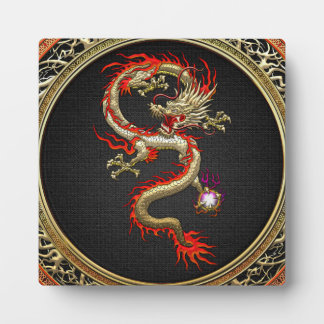 Placa Expositora [100] Dragón chino de oro Fucanglong
