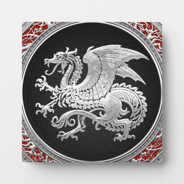 Placa Expositora [100] Dragón islandés, Landvttir [Silver] (Frente)